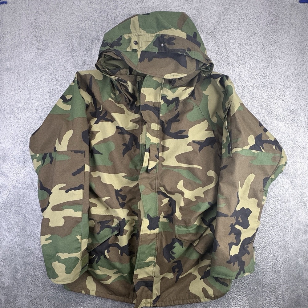 Vintage 1996 US GI Cold Weather Camouflage Parka Tennessee Apparel Large Regular